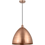 Bristol 100W 1 LED Cord hung Mini Pendant 17X16 Inch Wide by Innovations - 616-1P-MBD-16-LED