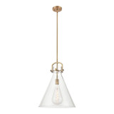 Newton Cone 1 Light Pendant 17.25 Inch Tall and 16 Inch Wide by Innovations - 410-1SL-G411-16