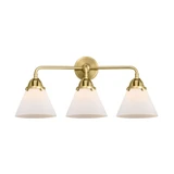 Cone 100W 3 LED Bath Vanity 10.38 Inch and 25.75 Inch Wide by Innovations - 288-3W-G4-LED