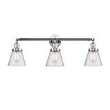 Cone 100W 3 LED Bath Vanity 11 Inch Tall and 30 Inch Wide by Innovations - 205-G6-LED
