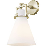 Newton Cone 1 Light Wall Sconce 14.25 Inch and 8 Inch Wide by Innovations - 411-1W-G411-8