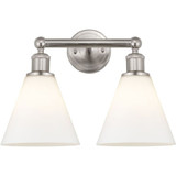 Berkshire Glass 2 Light Bath Vanity 12.25 InchX17 Inch Wide by Innovations - 616-2W-GBC-8