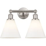Berkshire Glass 2 Light Bath Vanity 12.25 InchX17 Inch Wide by Innovations - 616-2W-GBC-8