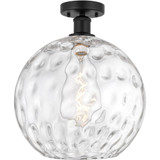 Athens Water Glass 1Light Semi Flush Mount 15.5 InchX12 Inch by Innovations - 616-1F-G1215-12