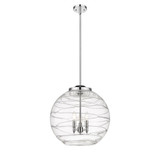 Athens Deco Swirl 60W 3 LED Stem Hung Pendant 19.5 X 17.88 by Innovations - 221-3S-G1213-18-LED