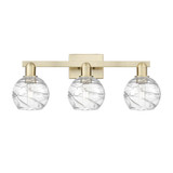 Athens Deco Swirl 3 Light Bath Vanity 9.88 X 24.88 Inch Wide by Innovations - 716-3W-G1213-6