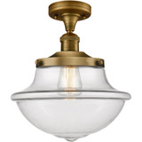Oxford 100W 1 LED Semi Flush Mount 13.5 and 11.75 Inch Wide by Innovations - 517-1CH-G54-LED