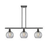 Athens 100W 3 LED Stem Hung Island 10.5 Inch X 36 Inch Wide by Innovations - 516-3I-G12-8-LED