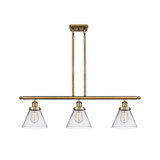 Cone 100W 3 LED Stem Hung Island 11 Inch Tall X 36 Inch Wide by Innovations - 916-3I-G4-LED