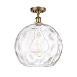 Athens Water Glass 1 Light Semi Flush Mount 16.38 X 13 by Innovations - 516-1C-G1215-14