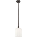 Bridal Veil 1 Light 8" Stem Hung Mini Pendant 8.5X5 Wide by Innovations - 616-1S-G559-8
