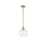 Athens Water Glass 100W 1 LED Mini Pendant 10 Tall X 8 Wide by Innovations - 516-1S-G1215-8-LED