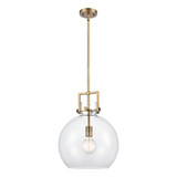 Newton Sphere 1 Light Pendant 15 Inch Tall and 14 Inch Wide by Innovations - 411-1SL-G410-14