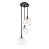 Athens Water Glass 3 Light Cord Hung Multi Pendant 30.75 by Innovations - 113B-3P-G1215-8