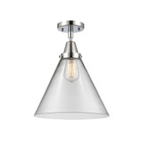 Cone 1 Light Semi Flush Mount 15.5 Inch Tall X 12 Inch Wide by Innovations - 447-1C-G4L