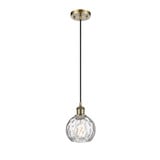 Athens Water Glass 1 Light Cord Hung Mini Pendant 8 X 6 by Innovations - 516-1P-G1215-6