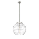 Athens Deco Swirl 100W 1 LED Stem Hung Pendant 15.88 X 15.75 by Innovations - 221-1S-G1213-16-LED