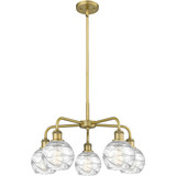 Athens Deco Swirl 5 Light Stem Hung Chandelier 13.63 X 24.38 by Innovations - 516-5CR-G1213-6