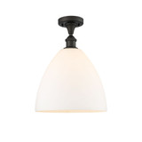 Bristol 1 Light Semi Flush Mount 14.25 Inch and 12 Inch Wide by Innovations - 516-1C-GBD-12