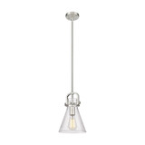 Newton Cone 1 Light Glass Mini Pendant 11.38 and 8 Inch Wide by Innovations - 410-1SS-G411-8