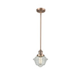 Oxford 100W 1 LED Stem Hung Mini Pendant 8 and 7.5 Inch Wide by Innovations - 201S-G53-LED