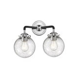 Beacon 2 Light Glass Bath Vanity 11 Inch Tall X 14 Inch Wide by Innovations - 284-2W-G20-6