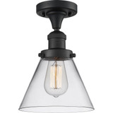 Cone 100W 1 LED Semi Flush Mount 11.5 and 7.75 Inch Wide by Innovations - 517-1CH-G4-LED