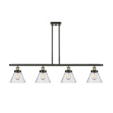 Cone 100W 4 LED Stem Hung Island 10 Inch Tall X 48 Inch Wide by Innovations - 916-4I-G4-LED