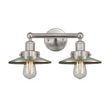 Railroad 2 Light Bath Vanity 7.25 Inch Tall and 17 Inch Wide by Innovations - 616-2W-M2-M7