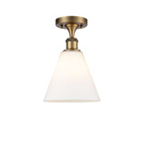 Berkshire Glass 1 Light Semi Flush Mount 11.25X8 Inch Wide by Innovations - 516-1C-GBC-8