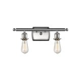 Bare Bulb 100W 2 LED Bath Vanity 4.75 Inch and 16 Inch Wide by Innovations - 516-2W-LED
