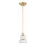 Gregory 1 Light Pendant 6.5 Inch Tall and 5 Inch Wide by Crystorama - GRG-1040