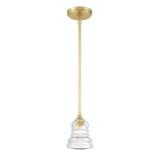 Gregory 1 Light Pendant 6.5 Inch Tall and 5 Inch Wide by Crystorama - GRG-1040