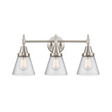 Cone 100W 3 LED Bath Vanity 11 Inch Tall and 24.25 Inch Wide by Innovations - 447-3W-G6-LED