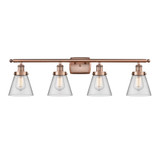 Cone 4 Light Bath Vanity 11 Inch Tall and 36 Inch Wide by Innovations - 916-4W-G6