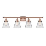 Cone 4 Light Bath Vanity 11 Inch Tall and 36 Inch Wide by Innovations - 916-4W-G6