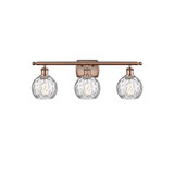 Athens Water Glass 3 Light Bath Vanity 9 Inch X 26 Inch Wide by Innovations - 516-3W-G1215-6