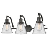 Cone 3 Light 6" Adjustable Bath Vanity 12 Inch and 28 Inch by Innovations - 515-3W-G6