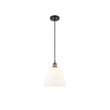 Bristol 1 Light Cord hung Mini Pendant 11.5 InchX9 Inch Wide by Innovations - 516-1P-GBD-9