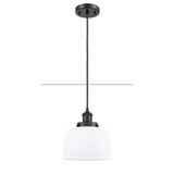 Bell 1 Light Cord hung Mini Pendant 10 Inch and 8 Inch Wide by Innovations - 916-1P-G7