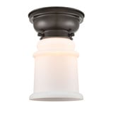 Canton 1 Light Flush Mount 9.38 Inch Tall and 6 Inch Wide by Innovations - 623-1F-G18