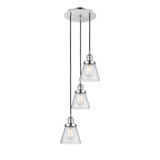 Cone 3 Light Cord Hung Multi Pendant 27.75 X 12.75 Inch Wide by Innovations - 113F-3P-G6