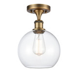 Athens 100W 1 LED Semi Flush Mount 11.25 Inch X 8 Inch Wide by Innovations - 516-1C-G12-8-LED