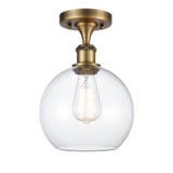 Athens 100W 1 LED Semi Flush Mount 11.25 Inch X 8 Inch Wide by Innovations - 516-1C-G12-8-LED