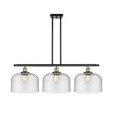 Bell 3 Light Stem hung Large Island 11 Inch Tall and 36 Inch by Innovations - 916-3I-G7-L