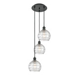 Athens Deco Swirl 3 Light Cord Hung Multi Pendant 30.38X14.5 by Innovations - 113B-3P-G1213-8