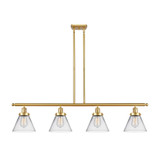 Cone 4 Light Stem Hung Island 10 Inch Tall and 48 Inch Wide by Innovations - 916-4I-G4