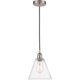 Berkshire Glass 100W 1 LED Cord Cone Mini Pendant 10 X 8 by Innovations - 616-1P-GBC-8-LED