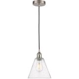 Berkshire Glass 100W 1 LED Cord Cone Mini Pendant 10 X 8 by Innovations - 616-1P-GBC-8-LED