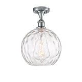 Athens Water Glass 1 Light Semi Flush Mount 13 InchX10 Inch by Innovations - 516-1C-G1215-10